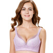 Urban beauty gathered in bra women in the mold cup soft steel ring deep V sexy gather underwear 2B7519 light purple 75A