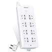 Deli 3996 new national standard anti-overload 8-bit combination hole 3 meters total control switch socket plug plug board wiring board row plug drag line board