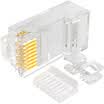 Shanze SAMZHE RL-36100 six types of special purpose crystal head three-piece gold-plated RJ45 crystal head single row of 8-core 8P8C connector 100 box