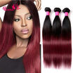 Bettehair virgin Brazilian human hair Ombre Hair Straght hair 4bundles T1B-99j Color 8-28inch