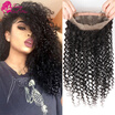 Brazilian Curly 360 Lace Frontal 2242 360 Brazilian Frontals 360 Frontal Lace Virgin Hair With Baby Hair Free Shipping