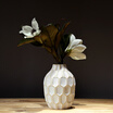 Artistic simple fashion ceramic vase white vase honeycomb vase Decoration - white honing vase
