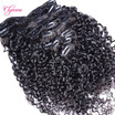 Clymene Hair 100gset Clip In Human Hair Extensions Virgin Brazilian Curly Hair Pieces