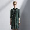 Marc Rebecca Sexy Sleeve Silk Silk Dress 72004E Green Floral L