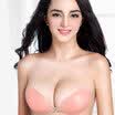 Yizi silicone braless traceless silicone invisible bra paste thickening swimming swim bra bra D cup