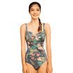 Tigers Hot Spring New South Korea Chest Bra belly Slim Thin Conservative Evening Spa Swimwear Tropical Flower XL Ezi1270