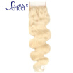Unprocessed Blonde Hair Cheap Brazilian Virgin Hair With Closure 8A Human Hair Body Wave Platinum Hair With Lace Closure