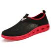 Precentor men&39s casual shoes breathable mesh shoes men&39s holes shoes lazy sleeves hollow sandals 666 black 42 yards