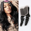 8A Brazilian Loose Wave Closure FreeThree3 Part Human Hair Closure Wavy Virgin Brazlian Lace Closure 8-30 Inch Free Shipping