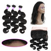8A Ali Pearl 360 Frontal With Bundles Body Wave Human Hair Weave With Baby Hair Brazilian Virgin Hair Body Wave With Closure