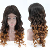 150 Density Ombre Deep Wave Full Lace Human Hair Wig Bleached Knot Brazilian Virgin Lace Front Wigs