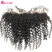 Remy Hair 13x4 Lace Frontal Closure Brazilian Human Hair Curly Ear To Ear Frontal Closure With Baby Hair Free Part Zax Hair