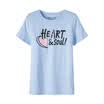 Semir Semir short sleeve T-shirt summer round neck print Korean version of the cotton half-sleeved T-shirt 12216000005 light blue S