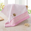Gold towel home textile cotton towel small towel baby handkerchief square towel soft absorbent cartoon cute red 35 34cm