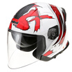 Tanked Racing Motorcycle Helmet Electric Battery Helmet Double Lens T597 Four Seasons Universal L White
