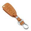 Huashi Audi key case folding three-button brown Audi Q5A3A4LA6LQ3Q7S5S6 leather key set special car keychain