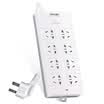 Deli 18262 new national standard 8-bit combination hole 3 meters total control switch socket insert plug board wiring board row plug drag line board