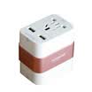 Schneider Electric Multinational Universal Travel Converter Smart USB Charging Travel Sockets - White Rose