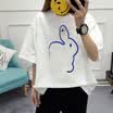 VIVAHEART Korean T-shirt embroidery pattern short-sleeved T-shirt female VWTD174232 white L