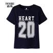 Semir Semir Short Sleeve T-Shirt Summer Lady Casual Loose Letter Print T-Shirt Couple 12216000044 Light Blue M