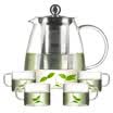 Jingdong Supermarket a house kiln heat-resistant high-temperature filter with metal liner five sets of glass tea set cup set tea turmeric tea cup 1000ml TM-044