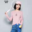 Semir Knitwear Spring Sleeve Men&39s Round Knit Sweater Sweater Sweater Sweater 19316070407 Pink S