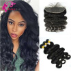 8A Indian Hair Body Wave Lace Frontal Closure With Hair Bundles 100 Indian Human Virgin Hair With 13x4" Full Lace Front Closure