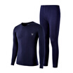 Playboy Qiuyi Qiuku Mens Thin Cotton Thermal Underwear Set Round Collar Foundation Bottom Lingerie Cotton Sweater Navy XXL