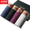 Bejirog Men&39s Underwear Men&39s Flat Pants Pure Cotton Breathable Waist Pants 4 Gift Boxes Color Mixing 2XL