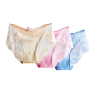 Beauty · Ya · 3 loaded ladies underwear seamless light luxury sexy hollow lace comfortable cotton crotch panties female color pink sky blue L code