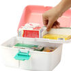 FaSoLa plastic storage box multi-function household seal first aid kit family medicine box 7L pink