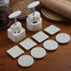 Magic Kitchen 50g Mooncake Mold Set Square Round 50g Two-piece Set 8 Flower Set MKZ007