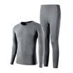 Playboy Qiuyi Qiuku Mens Thin Cotton Thermal Underwear Set Round Collar Foundation Bottom Lingerie Cotton Sweater Navy XXL