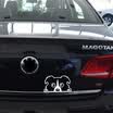 Sheng Sheng special waterproof sunscreen car shepherd dog personality glass car pet stickers black size 148cm
