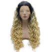 Iwona Synthetic Hair Lace Front Long Curly 613 Blond Ombre Wig