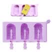 Jekai Jekero Silicone Popsicle Ice Cream Ice Cream Mold Three Mold Child Little Poker Ice Cake Mold Purple Arc