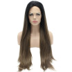 Iwona Synthetic Hair Lace Front Long Straight Ombre Wig