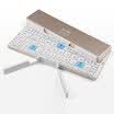 BOW HB088 multi-device wireless folding with touchpad Bluetooth keyboard gold