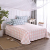 Yingxin textile cotton bedding high count high density cotton twill double bed 230 250 simple elements blue A version
