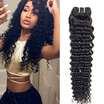 Indian Deep Wave Hair Weave Bundles 4 Pcs Lot 7A Unprocessed Virgin Indian Deep Curly Hair Bundles Curly Weave Human Hair Weave