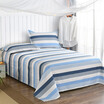 Yingxin textile cotton bedding high count high density cotton twill double bed 230 250 left bank light blue blue