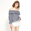UR youth women&39s checkered fashion wild word shoulder shirt YU14S2CN2001 dark blue M