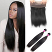 Malaysia 360 Lace Frontal Closure Natural Hairline Virgin Hair straight 360 Lace Band Frontal Closure with straight Hair