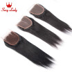 Unprocessed Virgin Brazilian Hair Closure Straight Lace Closure Cheap Closures With Free Shipping Human Hair Lace Closure Hot