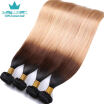 7A Unprocessed 4 Bundles Indian Virgin Hair Straight Ombre Remy Hair Extension Ombre Indian Hair Three Tone 1B427 Human Hair