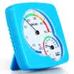 Deli 9019 fashion simple indoor thermometer hygrometer import movement blue