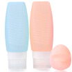 Body Lotion Travel Silicone Bottles 2 Pack Wash Egg 78ml MF5024 Cosmetic Bottle Shampoo Shower Gel Empty Bottle Wash Bottle Brush Cleansing Brush Fancy Makeup Brush Cleaning