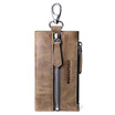 BOSTANTEN BOSTANTEN key case retro first layer leather zipper ladies small purse men&39s multi-purpose car key case B7162041 khaki