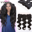 8A YYONG Peruvian Virgin Hair Body Wave Lace Frontal Closure 4X13 Maxglam Hair Peruvian Body Wave Frontal Fast Shipping