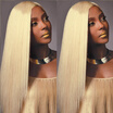 Peruvian Straight Hair Weave 613 Blonde Non Remy Hair 4 Bundles 100 Platinum Human Hair Extension 12"-24" Free Shipping